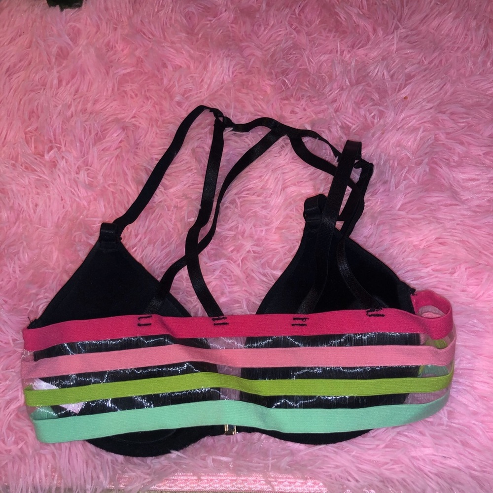 Mesh back push up bra